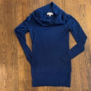 Philosophy Navy Cowl Neck Sweater